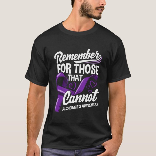 Camiseta Alzheimers Awareness Purple Ribbon Supporter Alzhe (Frente)