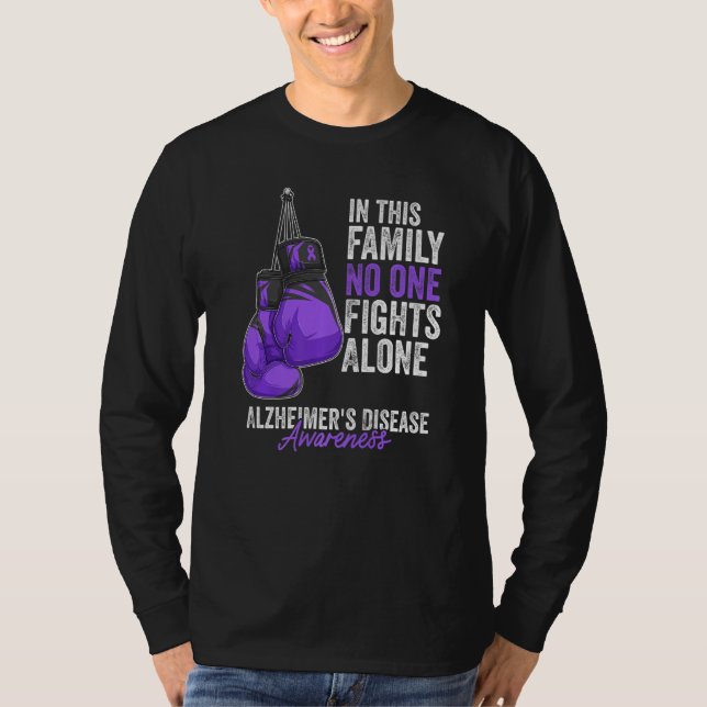 Camiseta Alzheimer's Disease Awareness Month Gloves Purple  (Frente)