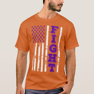 Camiseta Alzheimers Sensibiliza Luta Contra a Bandeira Amer