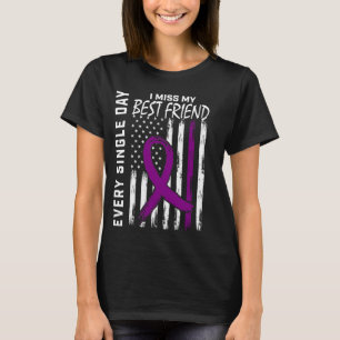 Camiseta Alzheimers Sensibilização Melhor Amigo Bandeira Am