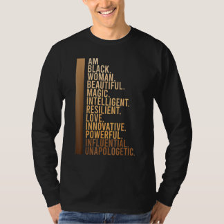 Camiseta Am Black Woman Black History Month Educated Black