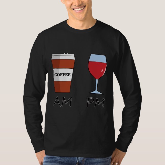 Camiseta Am Café Pm Wine 24 (Frente)
