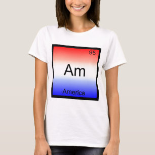 Camiseta Am - Símbolo do Elemento Químico América Divertido