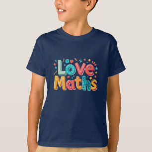 Camiseta Ama a matemática - tipografia divertida