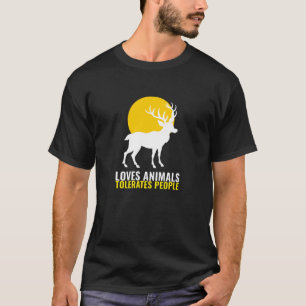 Camiseta Ama Animais Tolera Pessoas
