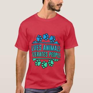 Camiseta Ama AnimaisTolerante com as Pessoas rapaz