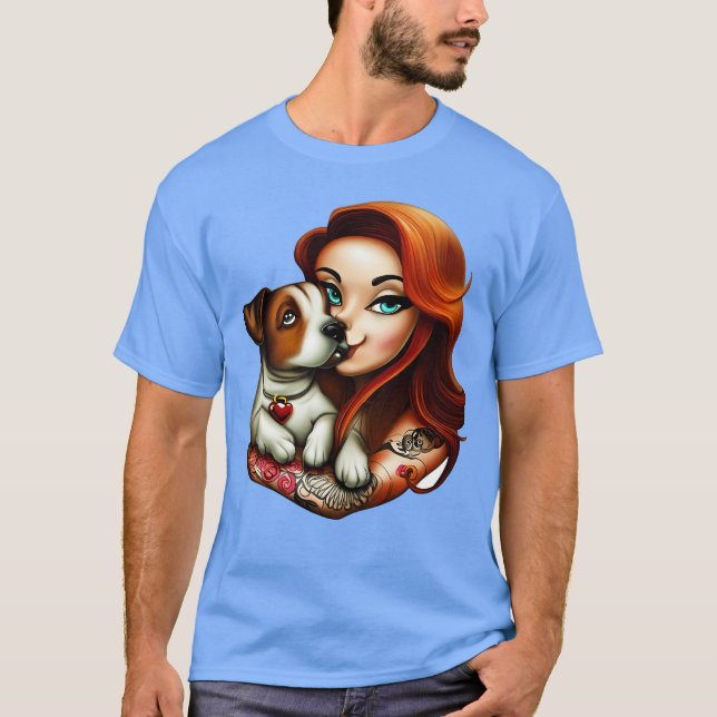 Camiseta Ama cães família (Frente)
