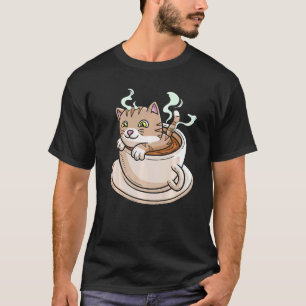Camiseta Ama de Gato Caféinada Viciada em Café