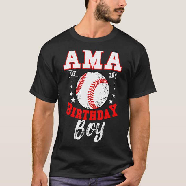 Camiseta Ama Do Beisebol Garoto De Aniversário Celebr (Frente)