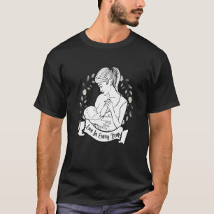 Camiseta Ama em Cada Gota Mãe Floral Boho Amamentação