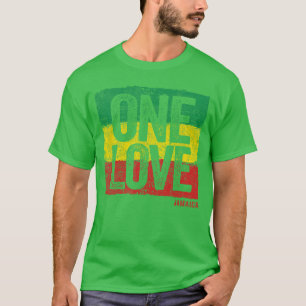 Camiseta Ama Jamaica Reggae Vintage Mulheres Homens Jamaica