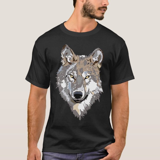 Camiseta Ama Lobo Lobo Rosto 1 (Frente)