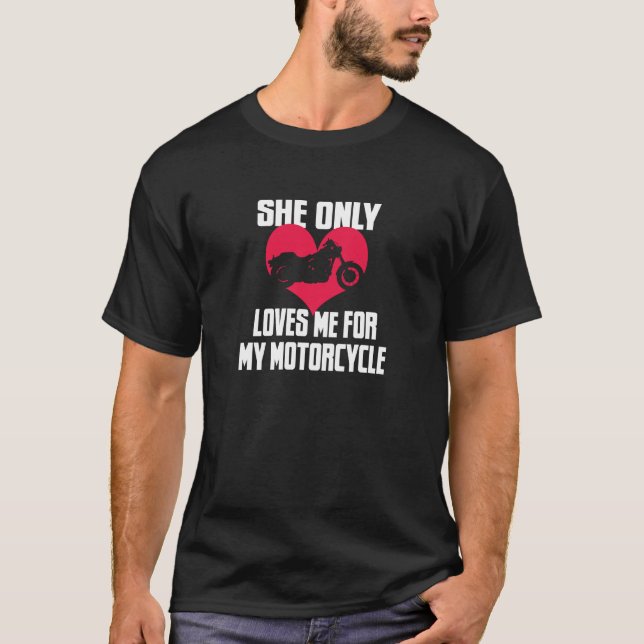 Camiseta Ama-me somente para minha motocicleta (Frente)