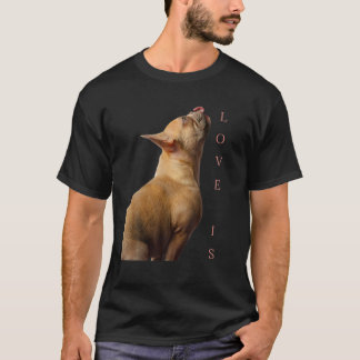 Camiseta Ama o Buldogue Francês Francês Mãe Pai Cachorro Pu