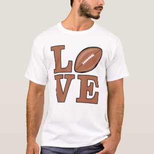 Camiseta Ama o Futebol Americano - Texto Marrom