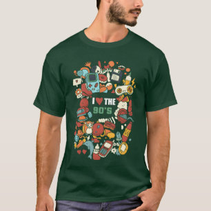 Camiseta Ama os anos 90 Presente de Colecionador Vintage ga