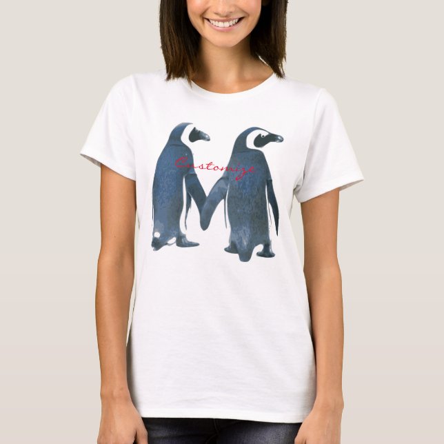 Camiseta Ama Pássaros Casal Pinguim Thunder_Cove (Frente)