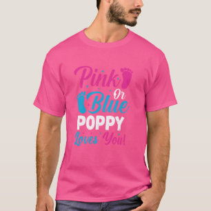 Camiseta Ama Poppy Rosa ou Azul Revelação Divertida do Sexo