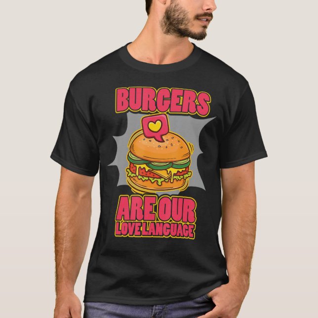 Camiseta ama queijo de almoço bófia de carne queimada (Frente)