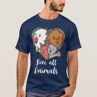 Camiseta Ama Todos Animais família