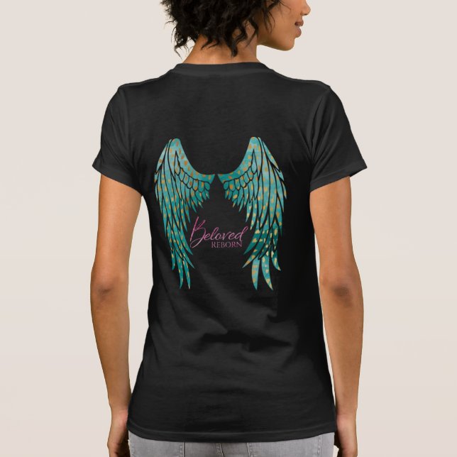 Camiseta Amada Bíblia de Escrituras de Anjo do Salm 91:11 (Verso)