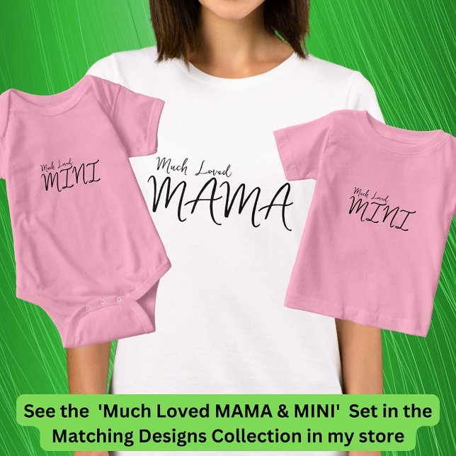 Camiseta Amada MAMA Correspondente À Mãe Filha, Editar Text (Criador carregado)