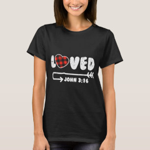 Camiseta Amado João 3_16 Coração Dia dos Namorados Bíblia C