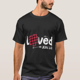 Camiseta Amado John 316 - Coração Xadrez Vermelho - Natal C