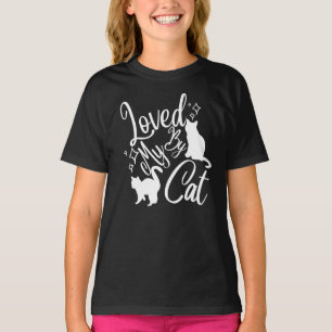 Camiseta Amado Pelo Meu Gato Em Crianças Brancas