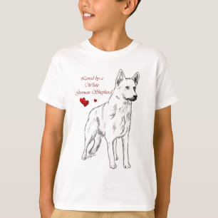 Camiseta Amado por um german shepherd branco
