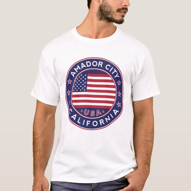 Camiseta Amador City, Califórnia (Frente)