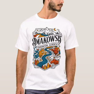 Camiseta Amakowsis Edmonton Alberta Vida Selvagem Terras Mo