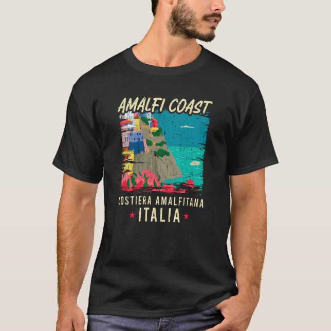 Camiseta Amalfi Coast Costiera Amalfitana Italia Itália (Frente)