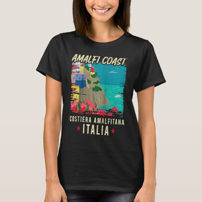 Camiseta Amalfi Coast Costiera Amalfitana Italia Italy Vaca (Frente)