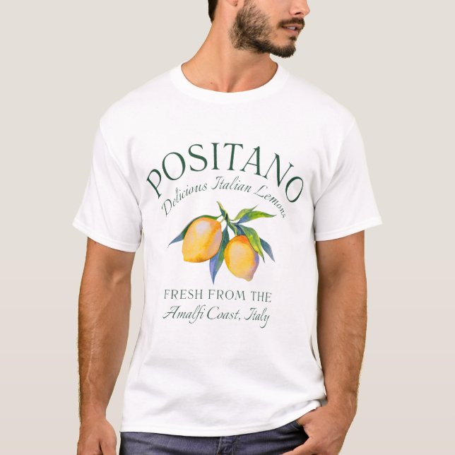 Camiseta  Amalfi Coast Italian Lemons Italian Town (Frente)