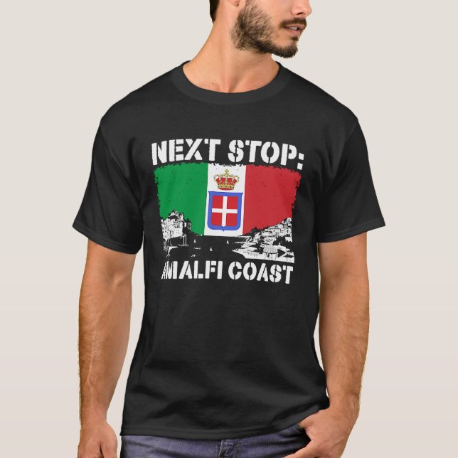 Camiseta Amalfi Coast Italy Vacation Trip Next Stop Vacay V (Frente)