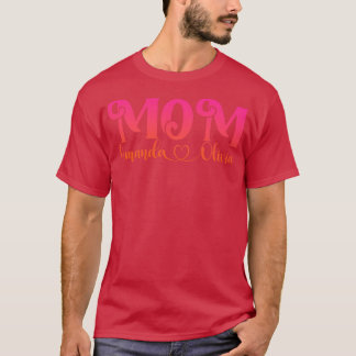 Camiseta Amanda Ama Olivia Mães Menina Mãe Mimi Gigi Tia