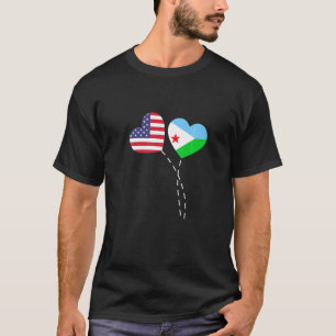 Camiseta Amando a bandeira americana Djibouti Sinalizador H