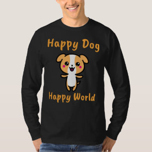 Camiseta Amando Cachorro Feliz Cachorro Feliz Mundo Premium