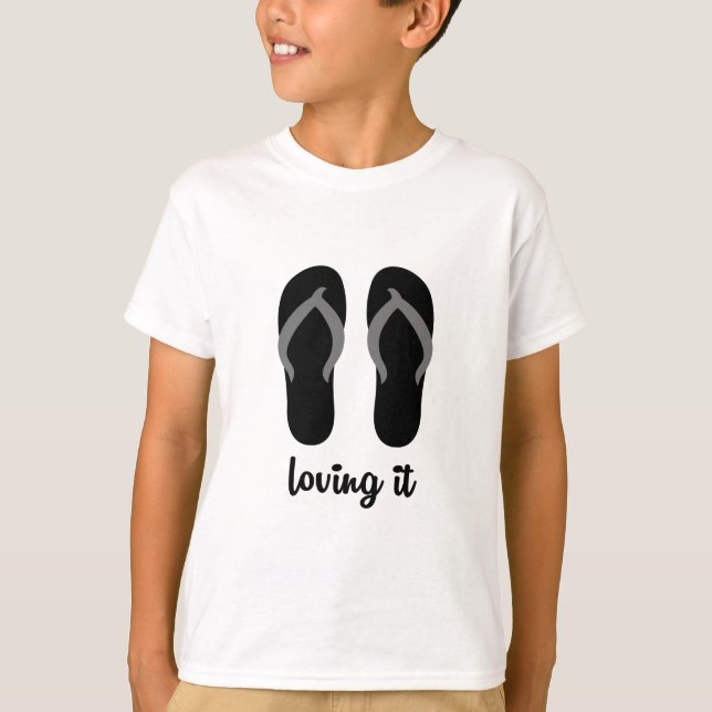 Camiseta amando-o (flip-flops) (Frente)