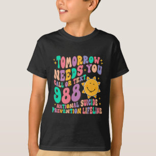 Camiseta Amanhã Precisa de Você Ligar Texto 988 Prevenção N
