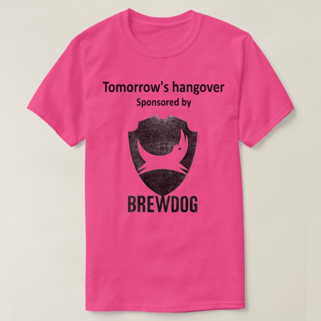 Camiseta Amanhã ressaca patrocinada por Brewdog (Frente do Design)