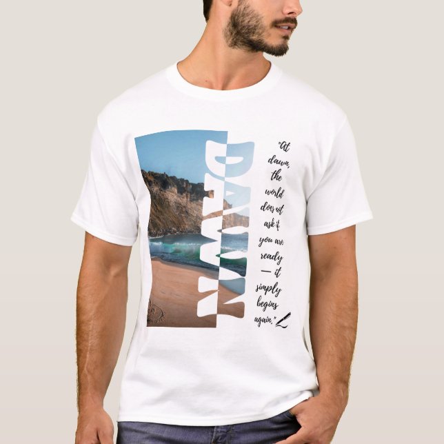 Camiseta Amanhecer — Simplesmente Comece Novamente (Frente)