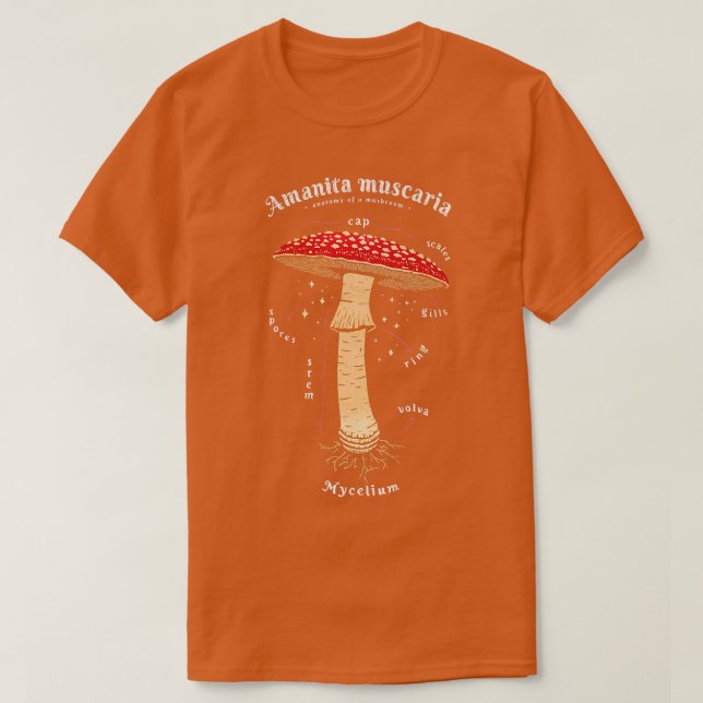 Camiseta Amanita muscaria Definição de mushroom arte latina (Frente do Design)