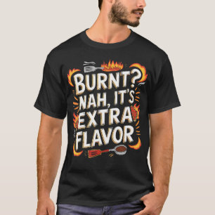 Camiseta Amante da Comida Queimada Sabor Extra Culinária Re