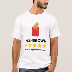 Camiseta amante da comida rápida marrom-hash