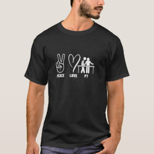 Camiseta Amante da Fisioterapia Paz Amor FT Fisioterapeuta