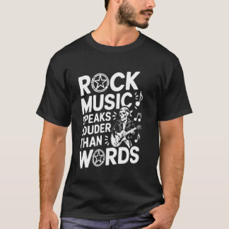 Camiseta Amante da Música Rock Músico Banda de Rock And Rol