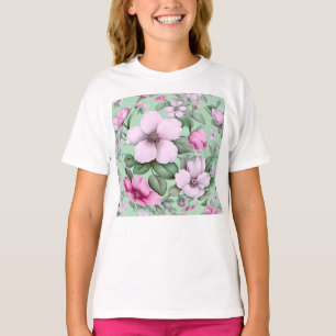 Camiseta Amante da Natureza Jardim Flor Cor Pastel Floral