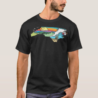 Camiseta Amante da Natureza Retro da Carolina do Norte